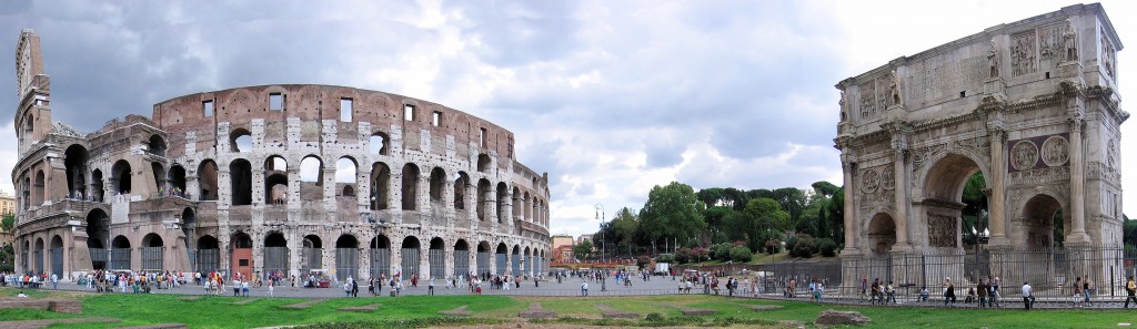 The Colosseum & Arch of Constantine in Rome, Italy (photo by Konrad Zielinski, son of Julo)