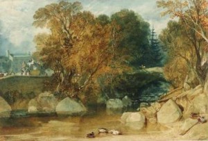 "Ivy Bridge" 1813 water colour painting by J. M. W. Turner