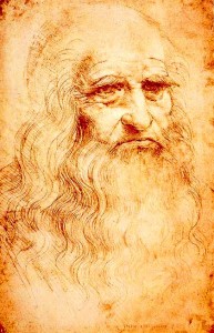 Leonardo da Vinci's self-portrait in red chalk circa 1512 to 1515 (Artwork at Royal Library of Turin)