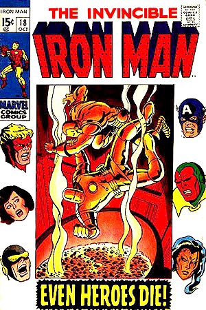 The Invincible Iron Man "Even heroes die" comic by George Tuska 1969 