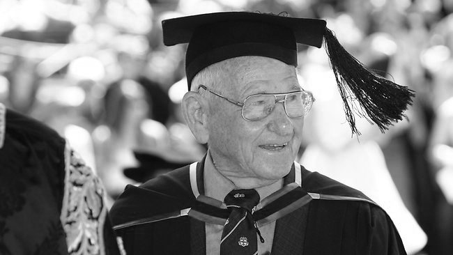Allan Stewart, World's oldest university graduate aged 97 years old, at Southern Cross University graduation ~ 4th May 2012