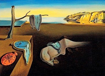 Salvador Dalí's most recognizable works "The Persistence of Memory" aka "La Persistencia de La Memoria" 1931 surrealist oil painting (Museum of Modern Art ~ New York )