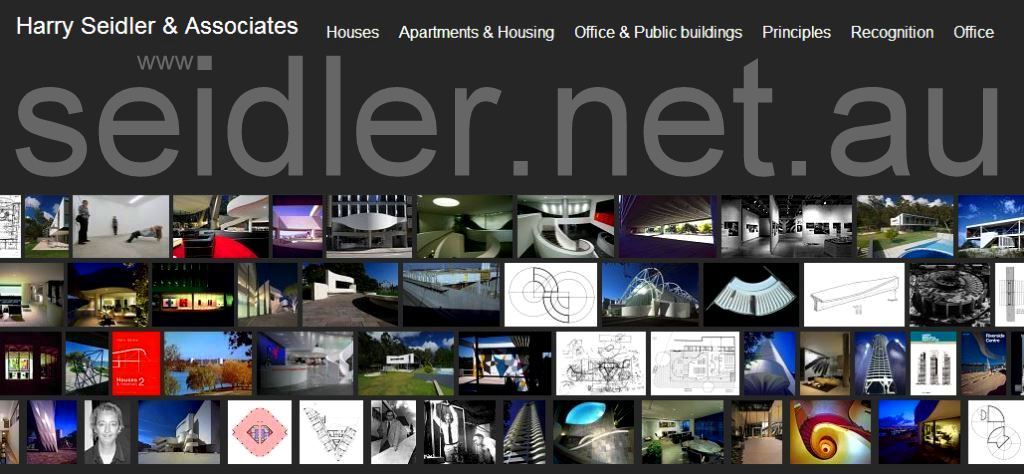 Harry Seidler website award winning Australian Architects Planners houses buildings designs plans Apartments Housing Offices photos