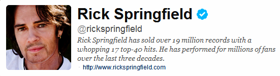 Rick Springfield Twitter verified account face portrait profile pic photo