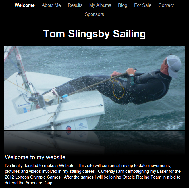 Tom Slingsby website Australian Olympics  gold medal winner Laser sailing class dinghy sail ocean boat racing