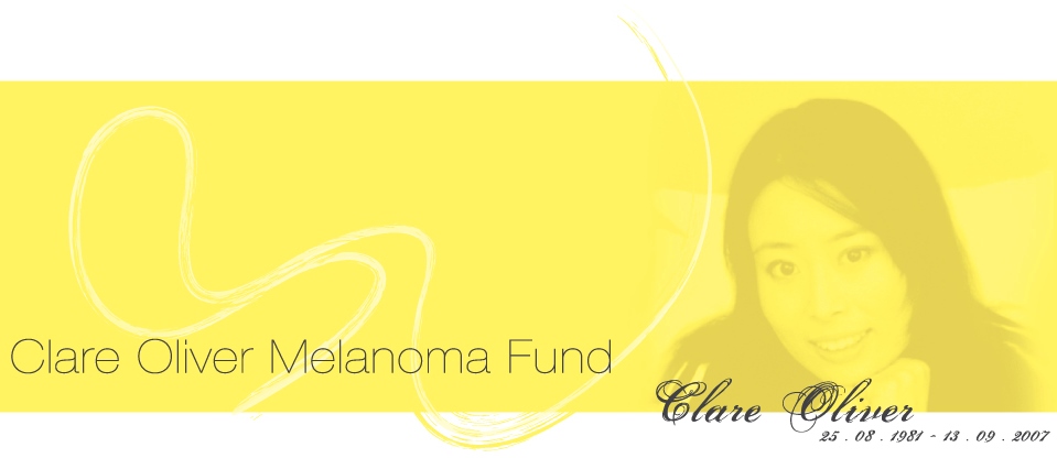 Clare Oliver Melanoma Fund.org yellow banner girl Australian activist died health campaign solariums