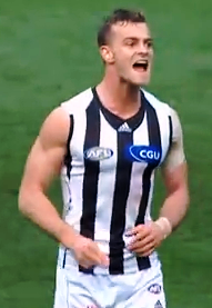 John McCarthy playing for Collingwood Football Club AFL footballer from Port Adelaide Football Club died 9 September 2012 Australian League