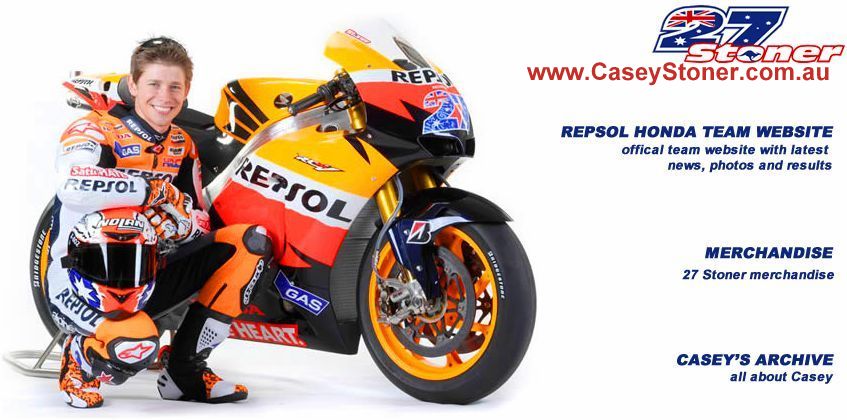 Casey Stoner.com.au website 27 Repsol Honda 500cc motorcycle racer Australian Grand Prix winner Phillip Island MotoGP 2012 World championship racing1