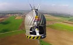 LEGO Felix Baumgartner Red Bull Stratos Mission skydiving space capsule hot air balloon jump Model Maker Fair Vienna Austria 2012