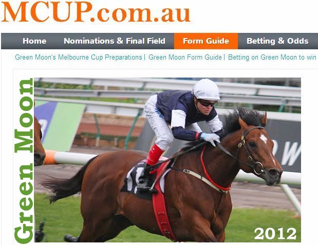 MCUP.com.au Green Moon won 2012 Melbourne Cup winner bay stallion thoroughbred racehorse jockey Brett Prebble horse racing form guide betting