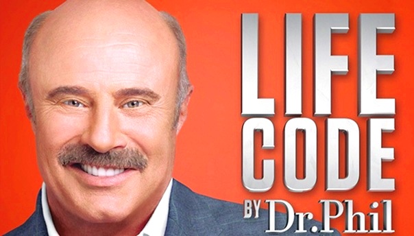 Life Code book Dr Phil McGraw smiling bald psychologist self help doctor red cover