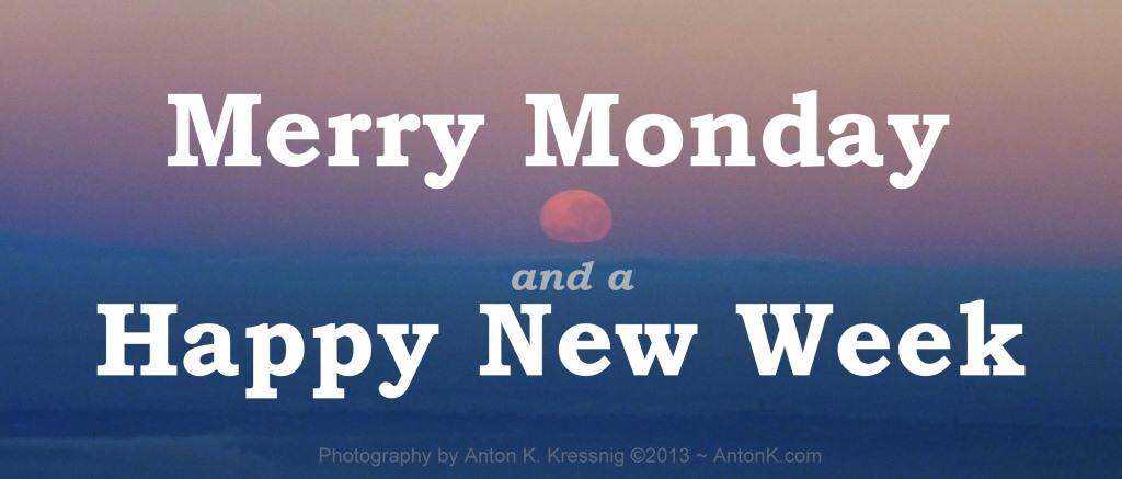 Merry Monday Happy New Week Super Moon setting pink fog Melbourne 24June 2013 quote meme banner cover photo AntonK