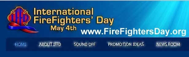 International Firefighters Day.org official website IFFD logo emblem home page May 4th banner ribbon