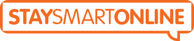 Stay Smart Online Cyber Security Awareness orange type logo banner