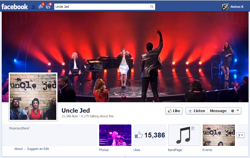 Uncle Jed Music official facebook page Australias Got Talent 2013 winners TV stage Shannon Laura Stitt