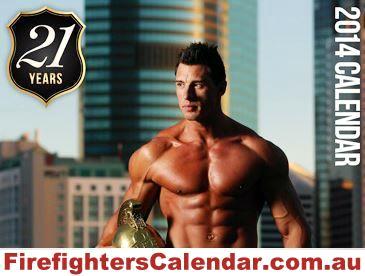 Firefighters Calendars 2014 collectors edition 21st anniversary half naked fit fireman sexy muscles hunky man website