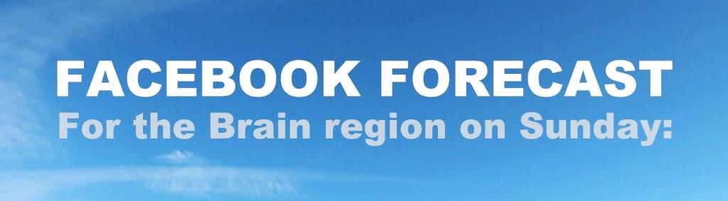 Facebook Forecast for brain region on Sunday blue sky weather report clouds banner cover photo