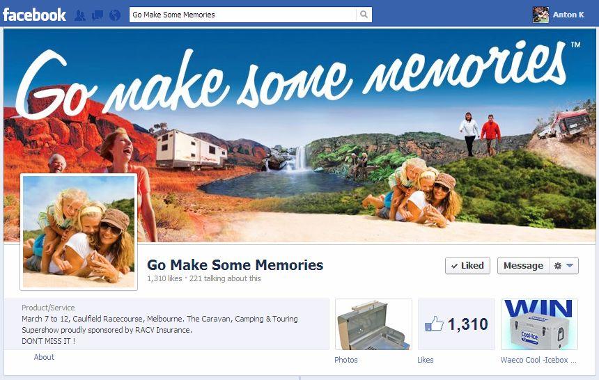 Go Make Some Memories Facebook March 2013 people camping caravan motorhome family